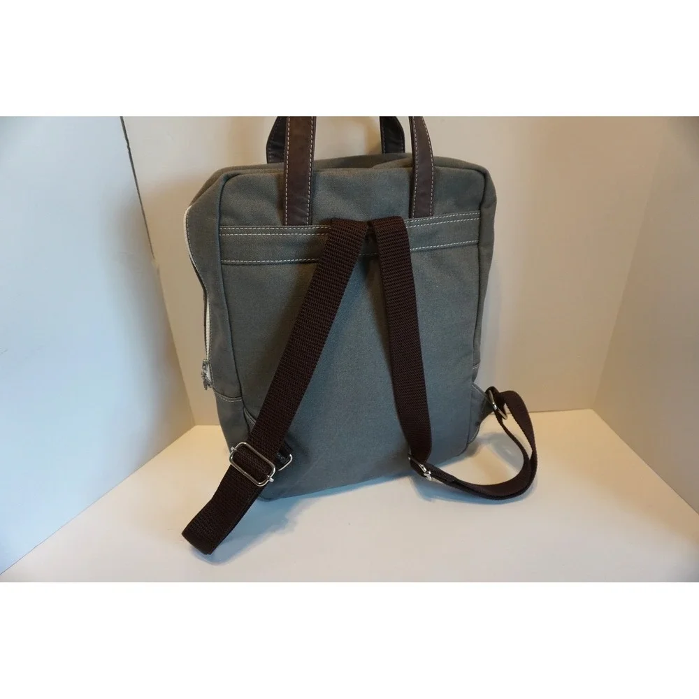 Maika Canvas Backpack Grey Laptop Tote Bag Adjustable Straps KC.915